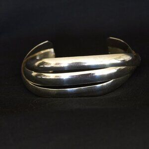 Tiffany & Co. 1997 Sterling SIlver Triple Layer Cuff Bracelet